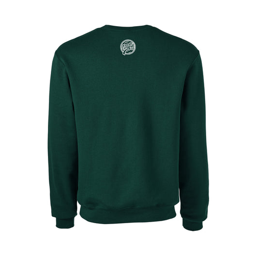 Crafty "THREADS" Forrest Green Crew Neck